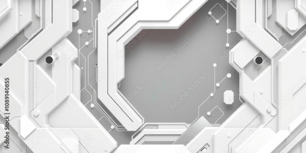 Abstract wallpaper featuring a mesmerizing arrangement of white 3D shapes, perfect for tech enthusiasts and modern design, tech, abstract, digital Abstract wallpaper featuring a mesmerizing arrangement of white 3D shapes, perfect for tech enthusiasts and modern design, tech, abstract, digital