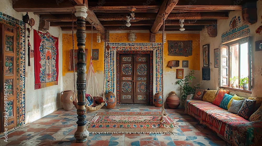 Obraz premium traditional gujarati pol house interior indian house