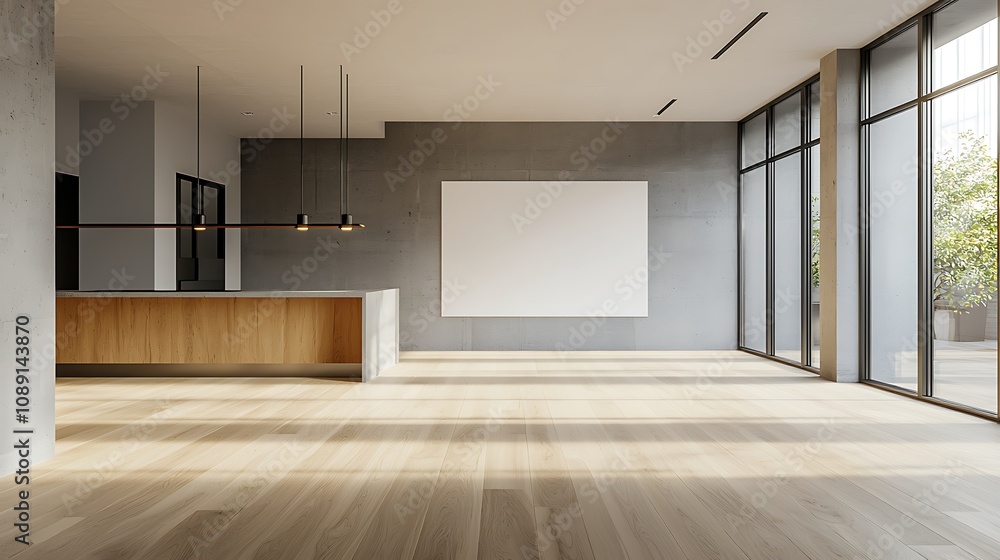 Modern minimalist living space design urban apartment interior style bright environment open view contemporary concept Modern minimalist living space design urban apartment interior style bright environment open view contemporary concept