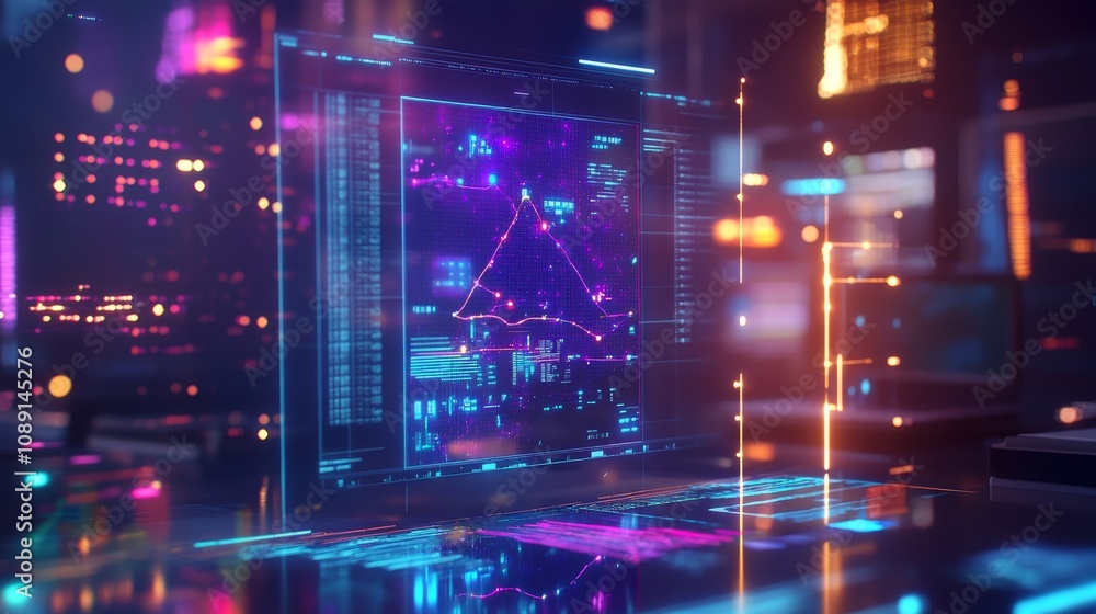 Fototapeta premium Dynamic Data Visualization Interface