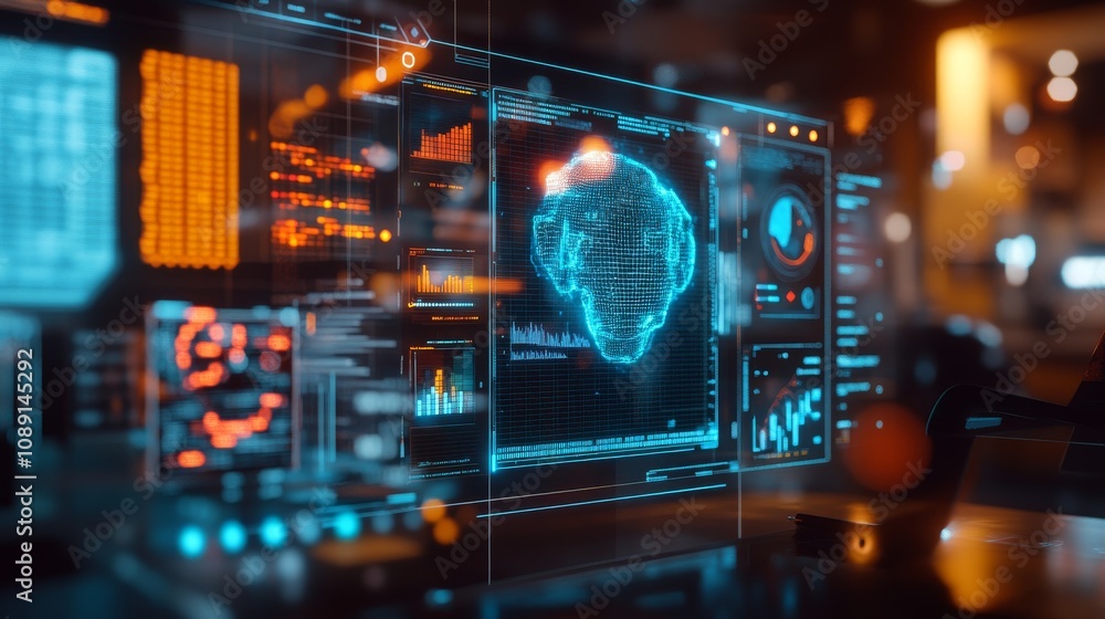 Digital Interface with Futuristic Design