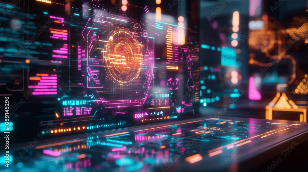 Fototapeta premium Futuristic Tech Interface Design