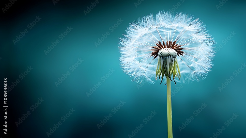 Dandelion seed head close-up natural environment macro photography calm atmosphere serenity concept Dandelion seed head close-up natural environment macro photography calm atmosphere serenity concept