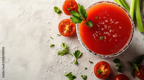 Bloody Mary Cocktail with Tomato Garnish