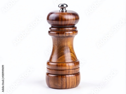 Wallpaper Mural Captivating Wooden Pepper Mill Isolated on White Background for Culinary and Kitchen Photography, Perfect for Blogs, Cookbooks, and Food-related Projects Torontodigital.ca