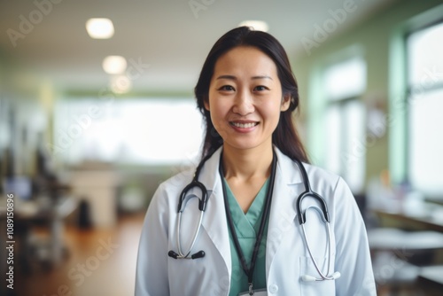 Smiling portrait of a female doctor in hospital