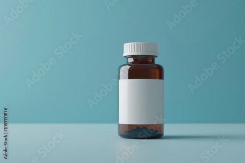 Prescription bottle with insurance approval blank space