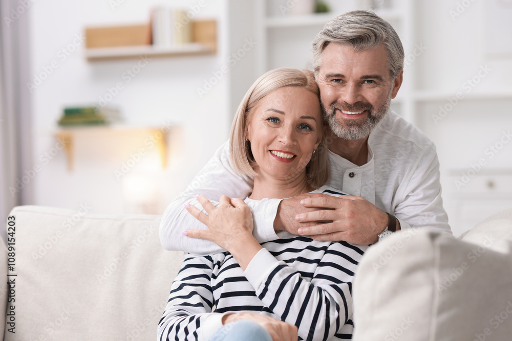 Portrait of happy middle aged couple at home Portrait of happy middle aged couple at home