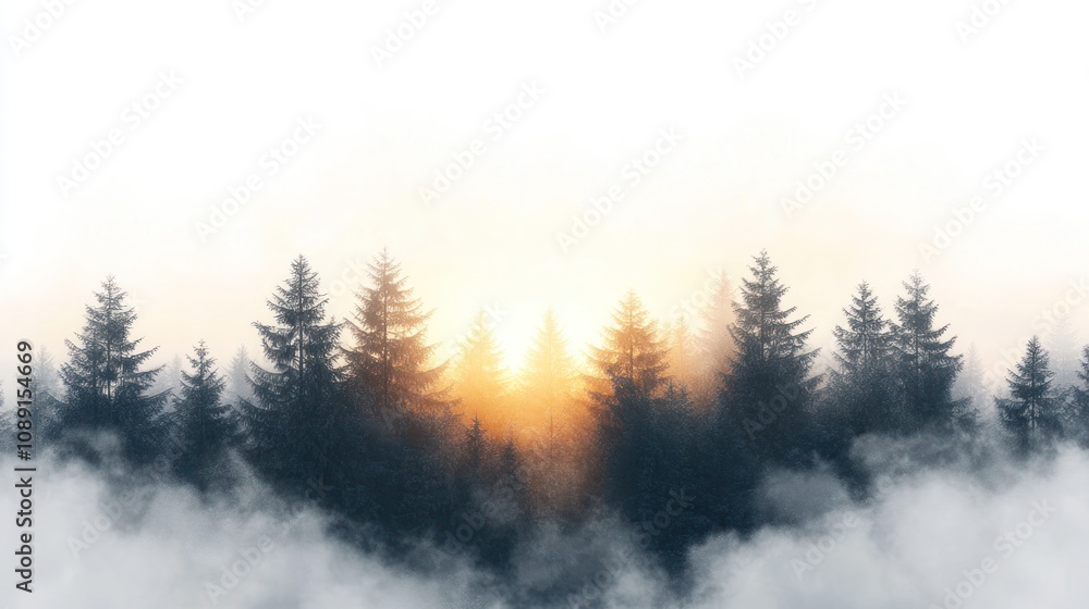 Misty Forest Sunrise Misty Forest Sunrise