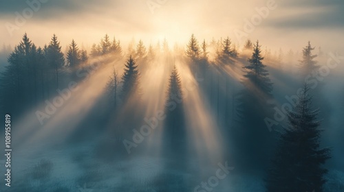 Sunbeams Through the Mist