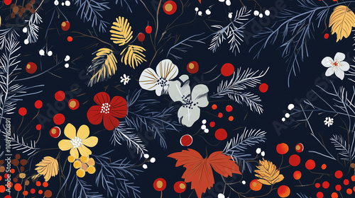 Wallpaper Mural Winter simple and clean Background - Seamless tile. Endless and repeat print. Torontodigital.ca
