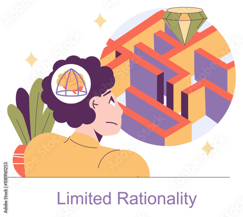 Behavioral Economics. Flat Vector Illustration