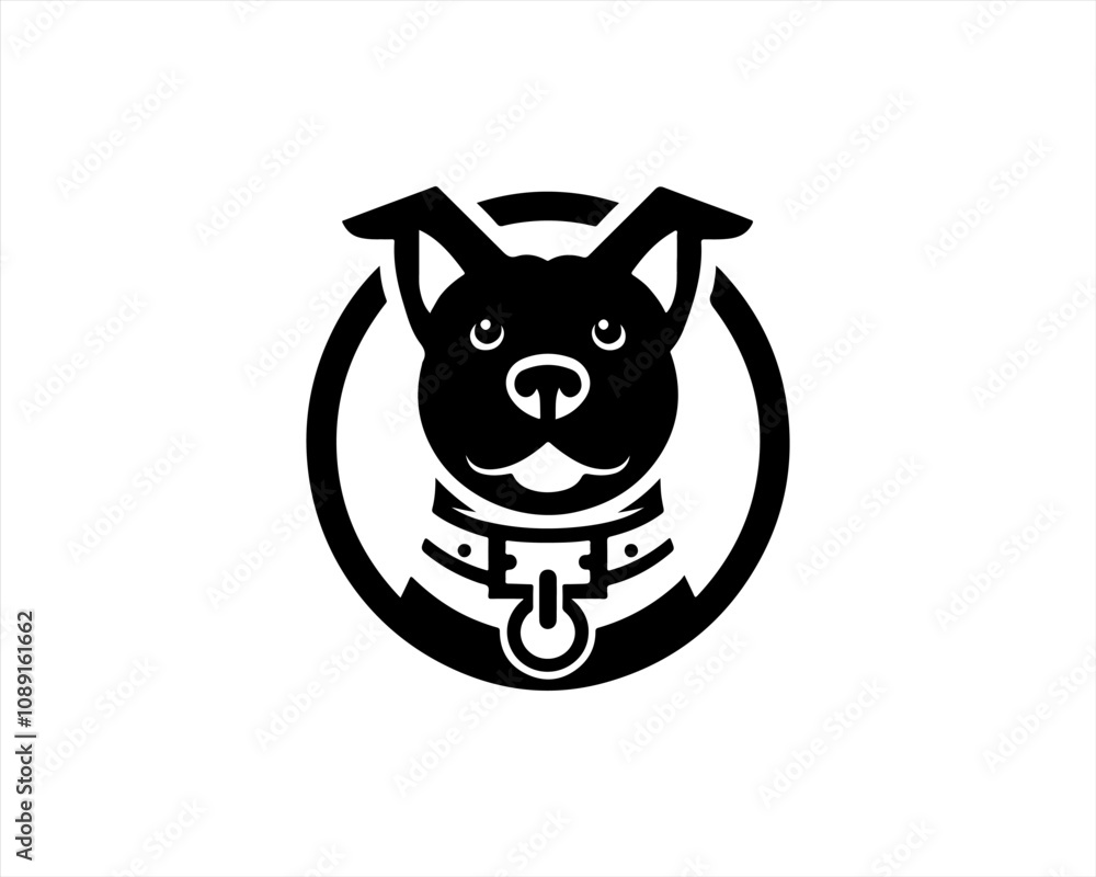 Dog head icon. Silhouette simple. Flat style. Cartoon dog face. Logo design template. Vector illustration Animal Logotype concept. Dog head icon. Silhouette simple. Flat style. Cartoon dog face. Logo design template. Vector illustration Animal Logotype concept.