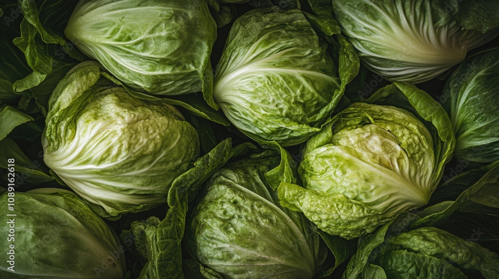 Pile of crisp organic lettuce leaves, fresh and ready for wholesome salads and sides. Pile of crisp organic lettuce leaves, fresh and ready for wholesome salads and sides.