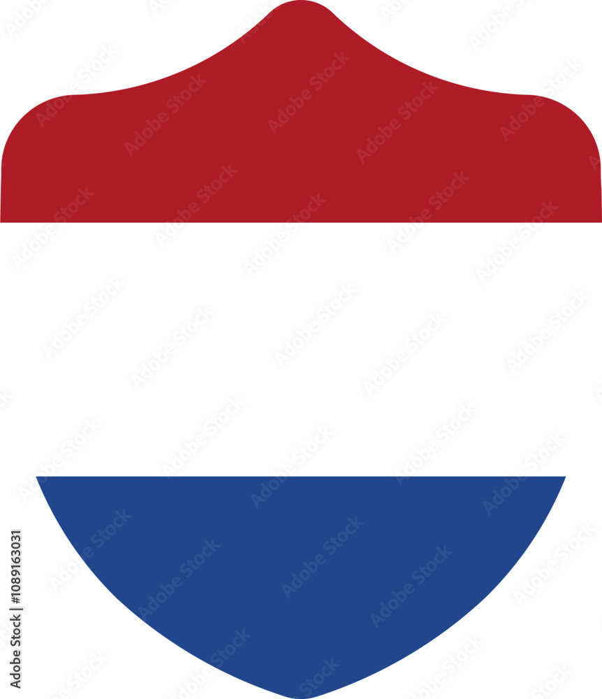 Shield Shape of Netherlands Flag Shield Shape of Netherlands Flag