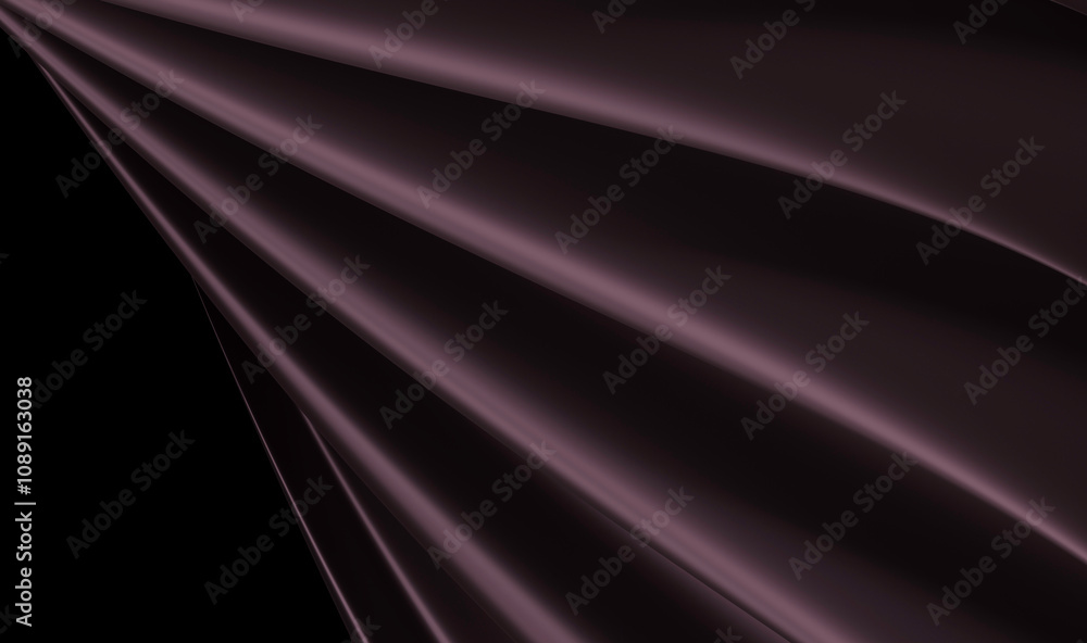 Minimalist Wave-Like Form with a Dark Purple Finish and Shadowed Details Minimalist Wave-Like Form with a Dark Purple Finish and Shadowed Details