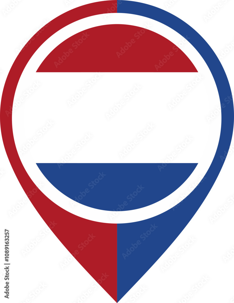 Map Icon Inside Netherlands Flag Map Icon Inside Netherlands Flag
