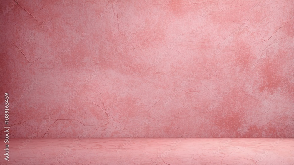 Fototapeta premium Old wall pink texture background. Grunge painted concrete abstract wall.