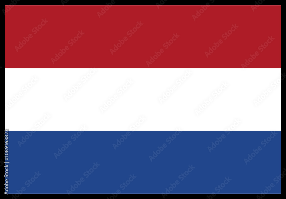 Fototapeta premium Netherlands Flag rectangle Icon