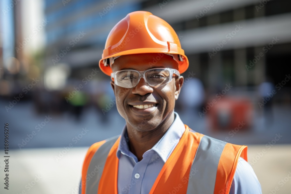 Portrait of a middle aged businessman on construction site Portrait of a middle aged businessman on construction site