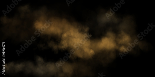 Sandy-smoke clouds with dust and fine particles. PNG Dune, sand storm, clusters of powder. Realistic vector illustration of desert storm - flying saw dust with small dirt particles under the influence