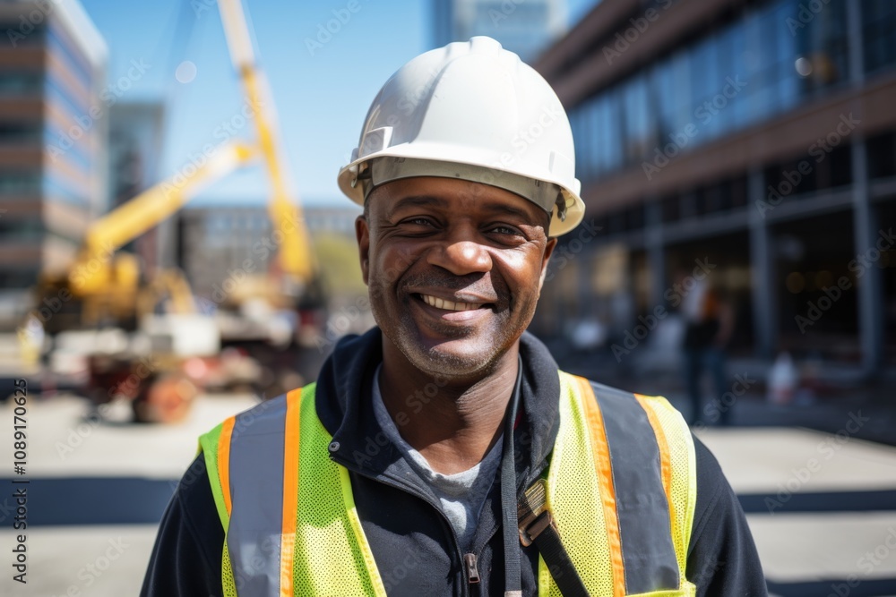 Portrait of a middle aged businessman on construction site Portrait of a middle aged businessman on construction site