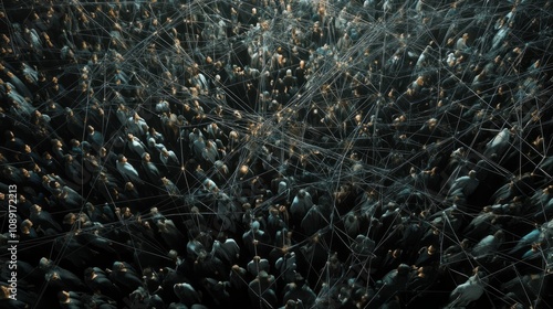 A close up of a crowd of people with a dark background