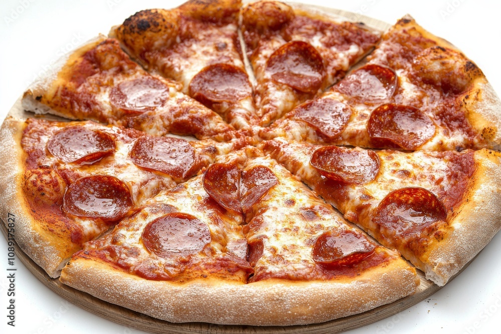 Delicious Pizza on Table Close Up Delicious Pizza on Table Close Up
