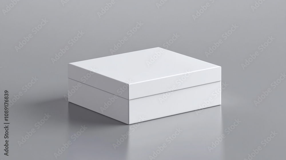a white blank box mockup isolated on a grey background a white blank box mockup isolated on a grey background