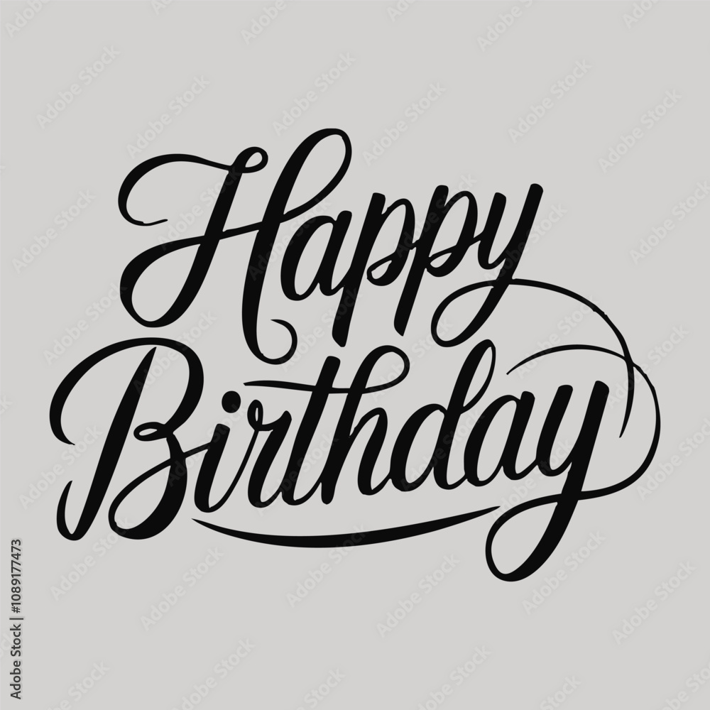 Obraz premium Happy Birthday Vector Typography Design