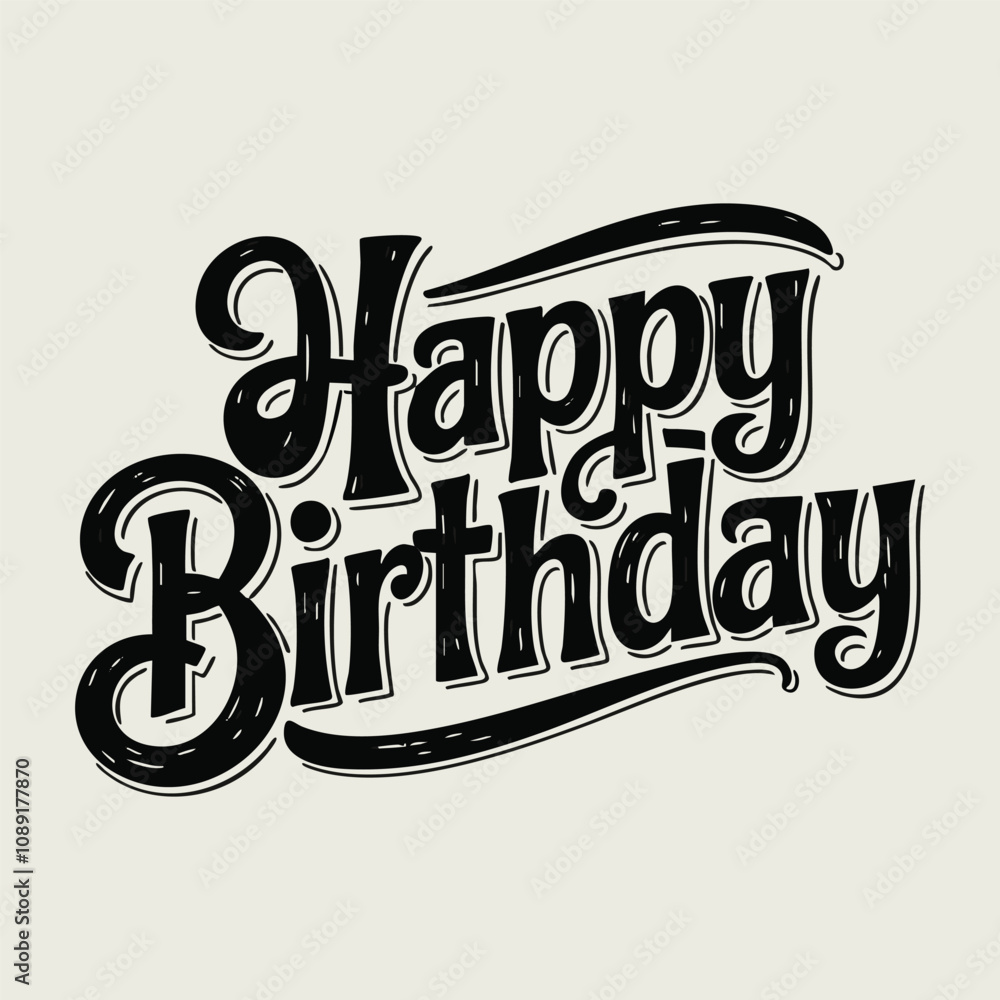 Happy Birthday Vector Typography Design Happy Birthday Vector Typography Design