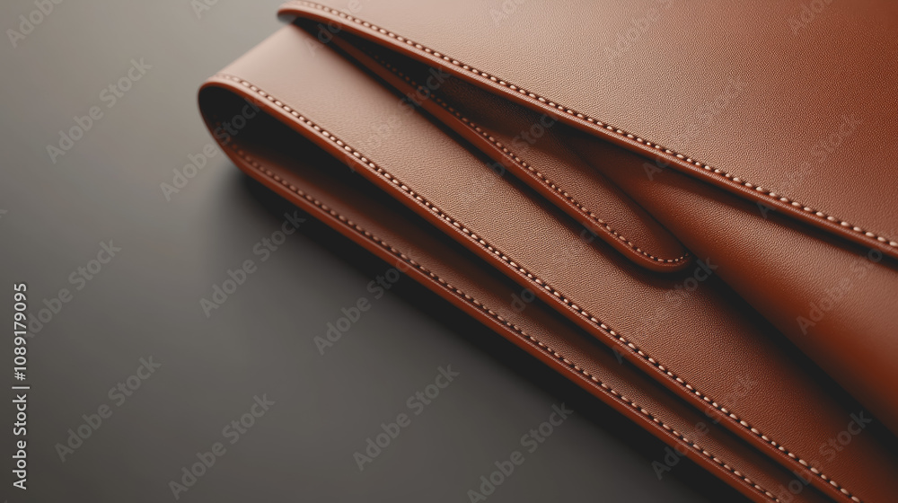 Elegant Handmade Custom Leather on Smooth Gradient Background Showcase with Intricate Detailing and Premium Quality Finish for Artistic Display