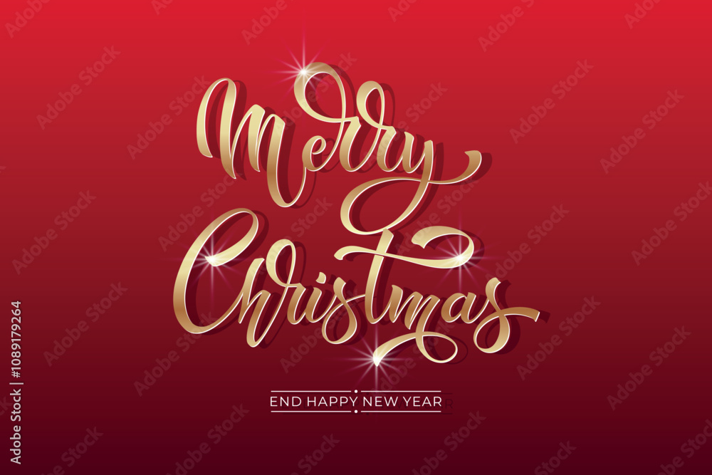 Merry Christmas and Happy New Year hand lettering calligraphy. Vector holiday illustration element. Typographic element for congratulations. Merry Christmas and Happy New Year hand lettering calligraphy. Vector holiday illustration element. Typographic element for congratulations.