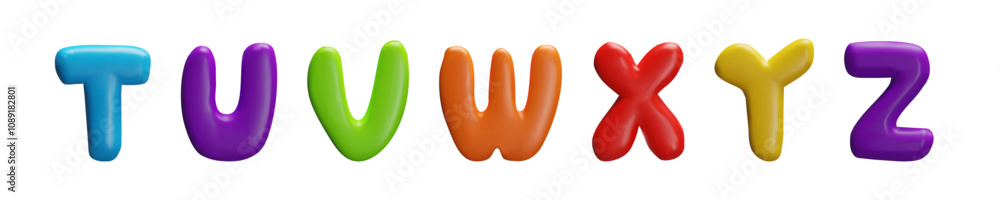 Vector set of 3d letters T,U,V,W,X,Y.Z, made of plasticine Vector set of 3d letters T,U,V,W,X,Y.Z, made of plasticine