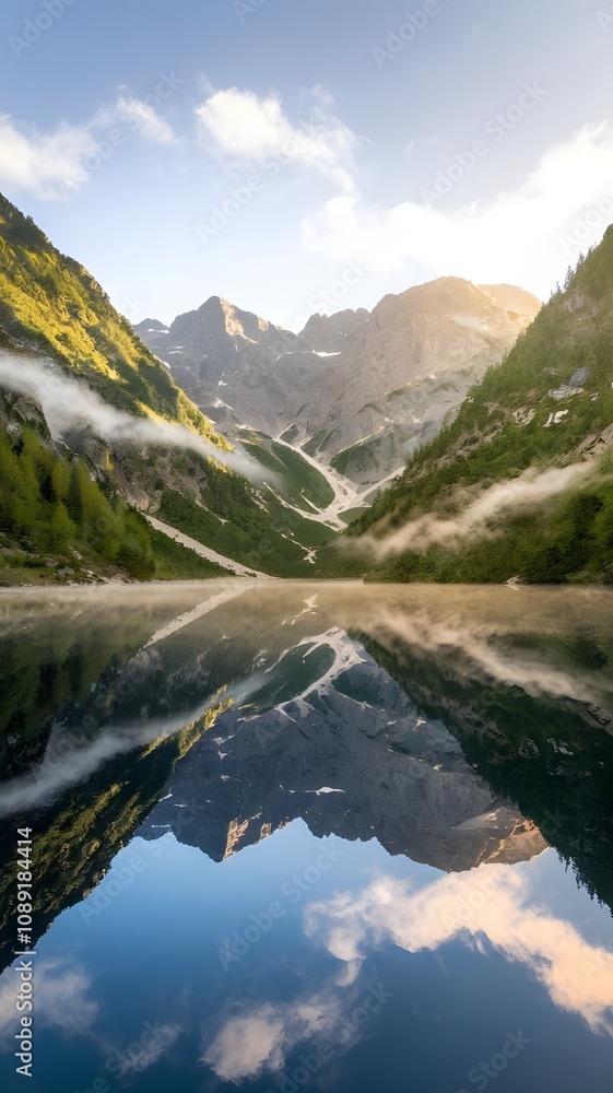 mountain landscape with lake mountain landscape with lake
