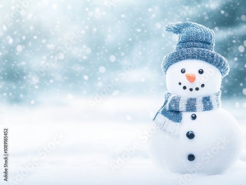 Building a Snowman with Carrot Nose and Scarf in Winter Wonderland Outdoor Scene Playful Atmosphere Festive Concept