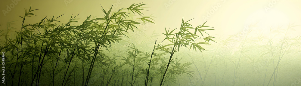 Misty Bamboo Forest. Misty Bamboo Forest.
