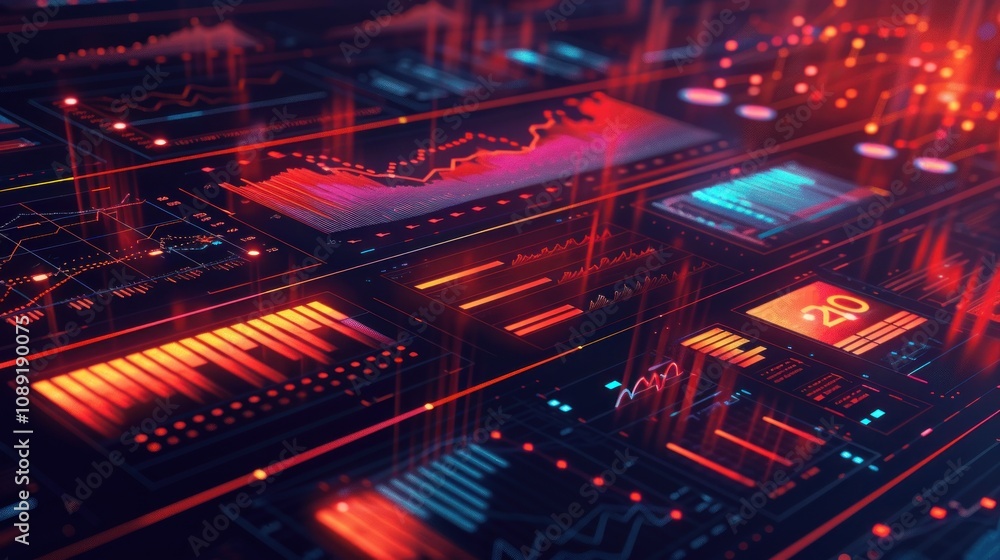 Obraz premium Abstract Futuristic Technology Interface