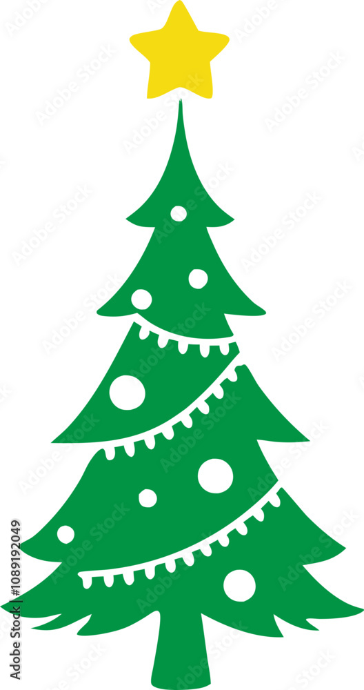 Obraz premium Christmas decorative Elements, flat illustration