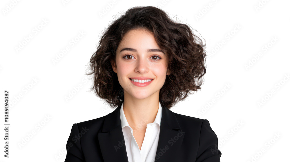 Professional portrait of a smiling businesswoman in a suit. Transparent background. Professional portrait of a smiling businesswoman in a suit. Transparent background.