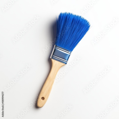Wallpaper Mural blue paintbrush on a white background for home improvement projects Torontodigital.ca