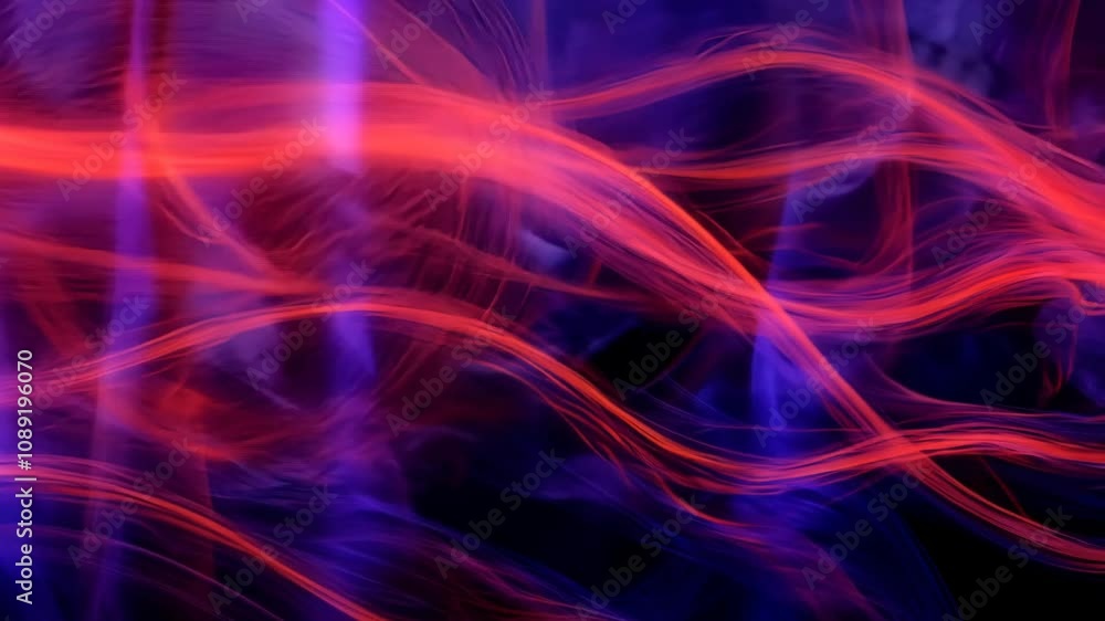 Futuristic Fractal Wave Design with Blue and Pink Flames in Motion Futuristic Fractal Wave Design with Blue and Pink Flames in Motion
