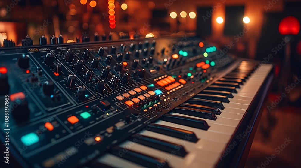 sequencer synthesiser like aliens movie, dark bunker, killer clowns, sequencer synthesiser like aliens movie, dark bunker, killer clowns,