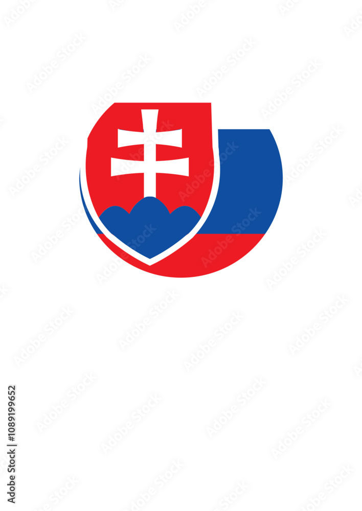 Fototapeta premium Slovakia flag on badge bag