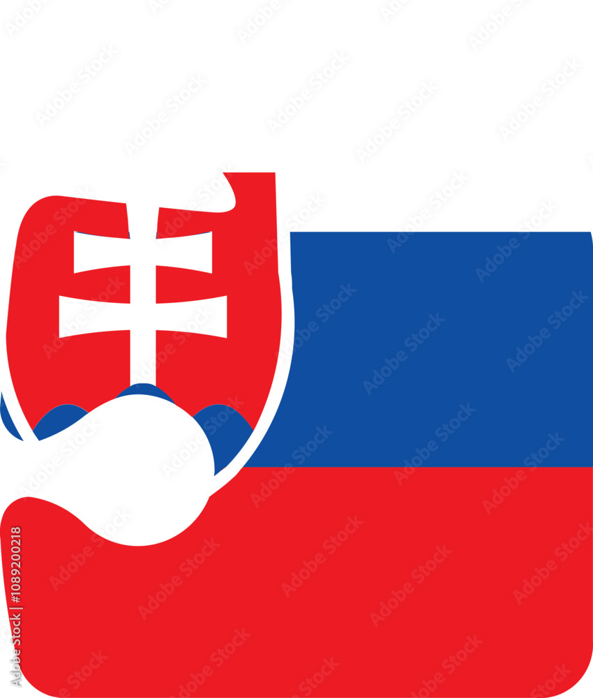 Fototapeta premium Slovakia flag on Puzzle icon
