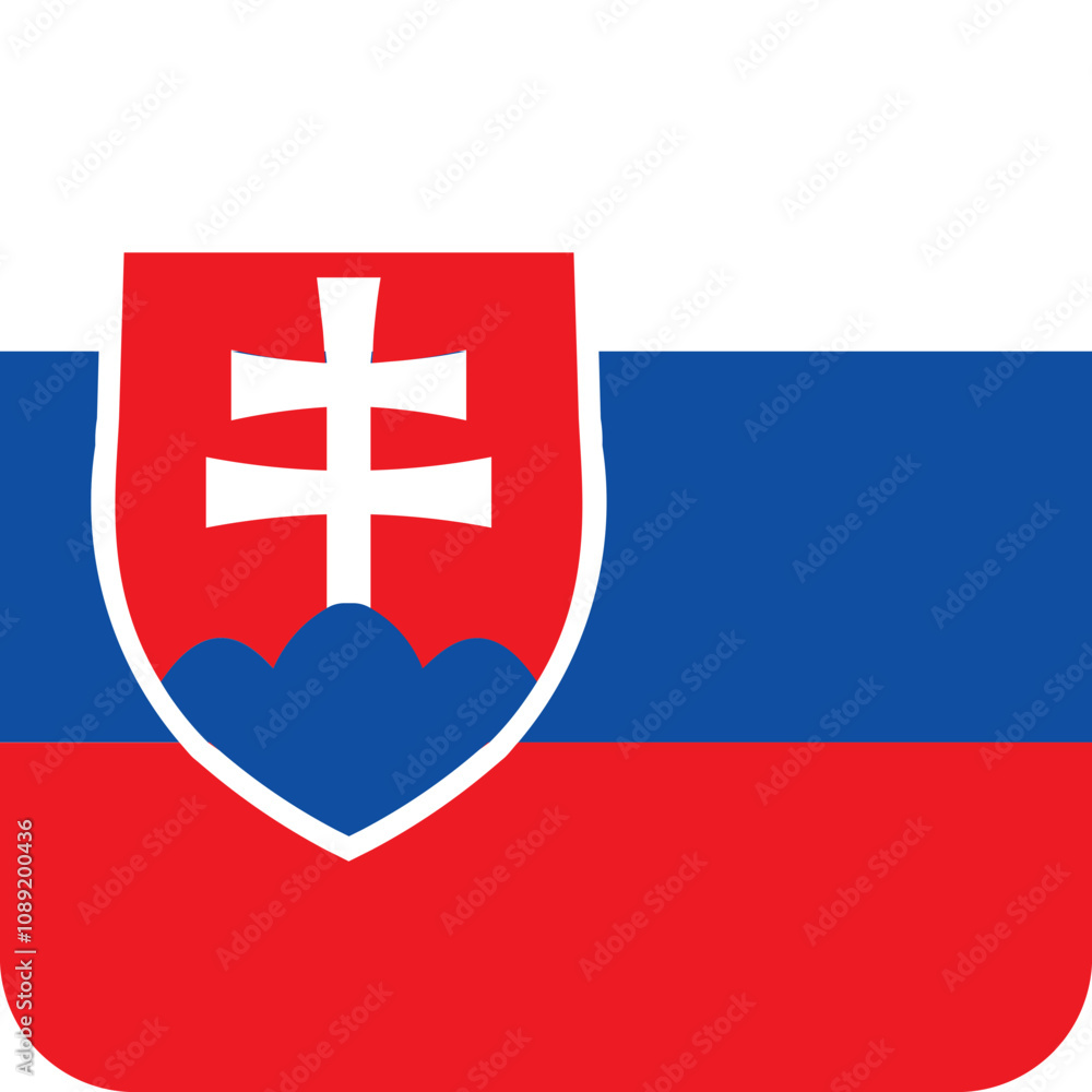 Fototapeta premium Slovakia Flag Square Icon