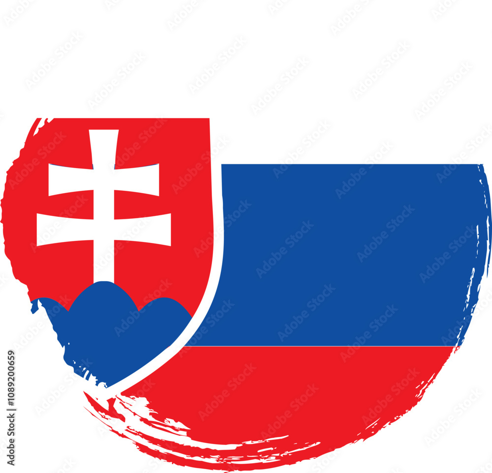 Fototapeta premium Country flag icon design in shape 
