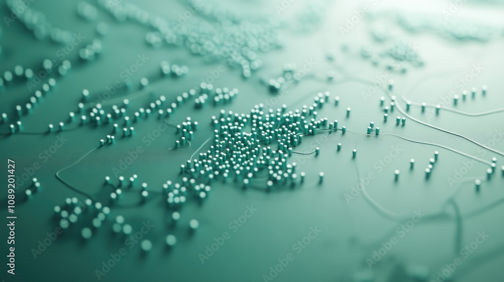 A close-up of a stylized world map made of small spheres, representing data visualization. A close-up of a stylized world map made of small spheres, representing data visualization.