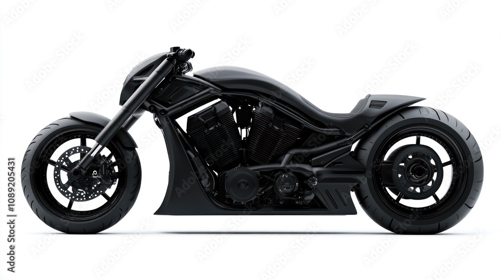 A sleek, modern black motorcycle showcasing a unique design and powerful aesthetics. A sleek, modern black motorcycle showcasing a unique design and powerful aesthetics.