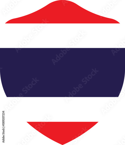 Free Download Thailand Flag on Shield Shape - GFXLoad